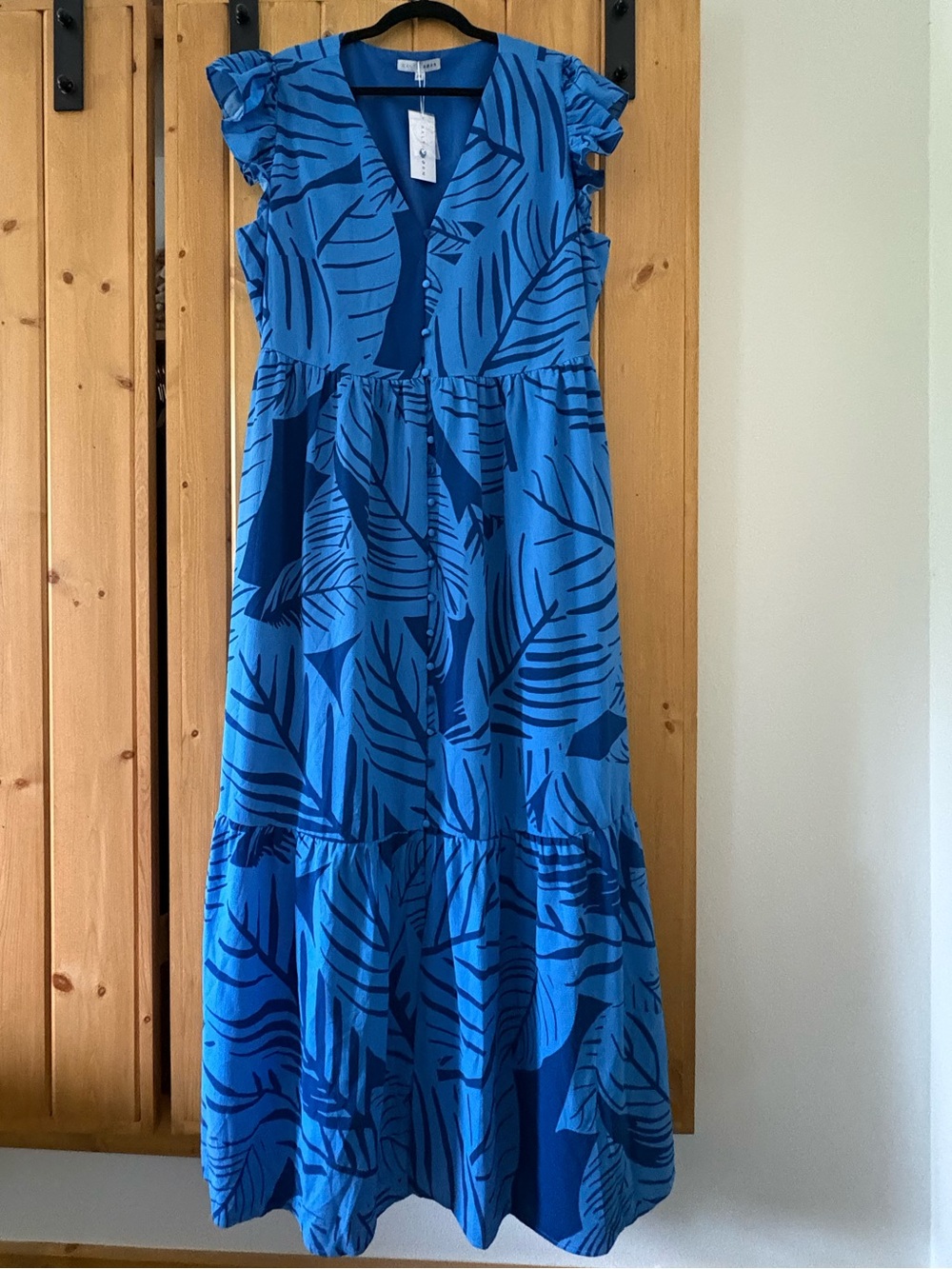 Baltic Born Kaia Button Maxi Dress | Blue Floral